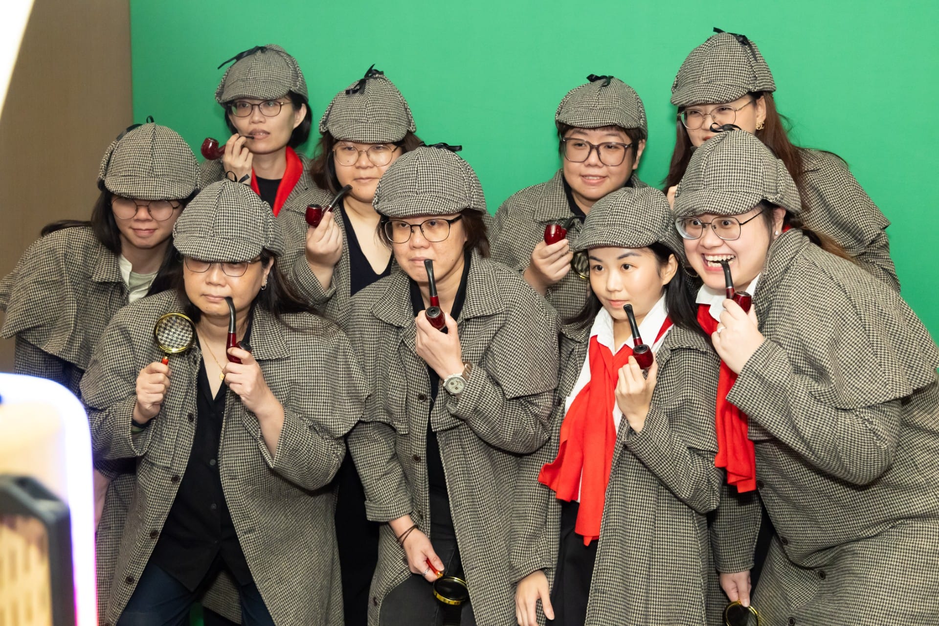 Photo of 9 ALPS staff taken at ALPS Anniversary Dinner